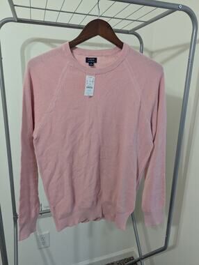 NWT J.Crew Factory Men's 100% Crewneck Sweater Pink Size M CD617